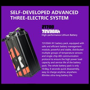 Moto elettrica per adulti, elettrico Dirt Bike 8000W (picco) Mid-montato motore 72V/30AH batteria rimovibile - Product Image 5