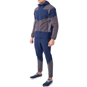 Ensemble de survêtement à capuche pour homme, respirant, imprimé noir et blanc, sweat-shirt à manches longues, poches latérales, doublure en polaire, 100% coton - Product Image 1
