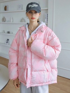 แจ็กเก็ตทรงพองสำหรับผู้หญิงใส่ให้ความอบอุ่นในฤดูหนาวเสื้อแจ็กเก็ตตัวยาวแบบซิปรูดเต็มแขนยาวสำหรับผู้หญิงพร้อมโลโก้ตามสั่ง - Product Image 4