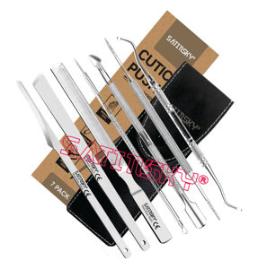 3PCS Poussoirs à cuticules et lime à ongles Outils professionnels de manucure et de pédicure en acier inoxydable de haute qualité allemande - Product Image 6