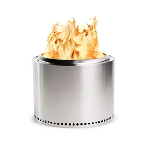 Ur-sağlık taşınabilir masa ateş çukuru 304 paslanmaz çelik Firepit kömür Bonfire soba dumansız kamp ateş çukuru açık