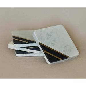 Sky <b>Coasters</b> New Style Blank <b>Ceramic</b> <b>coaster</b> Gift Custom Marble <b>coaster</b> Stone & Metal Inlay at Star Crafts India - Product Image 2
