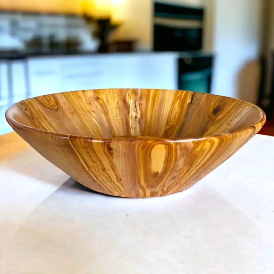 Wholesale Price Acacia Wood Serving Bowl For Salads Fruits Food Nuts High Quality Handcrafted Wooden Bowls Dough Bowl For Sale