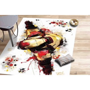 Alfombra estampada con diseño de Iron Man de Marvel, lavable a máquina, gruesa, antideslizante, suave y no tejida. - Product Image 4