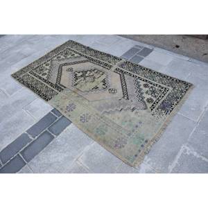 พรมขนแกะสีเบจสีดำ6.5ft 3.7ชิ้นแบบดั้งเดิมงานเย็บแบบตุรกีพรมสี่เหลี่ยมผืนผ้าสำหรับห้องนั่งเล่นพรมข้างเตียงพรมลาเท็กซ์ - Product Image 2