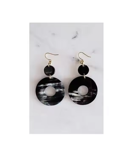 Boucle d'oreille en corne de buffle de qualité supérieure Fêtes de restaurant de bonne qualité par l'artisanat en croissant - Product Image 2