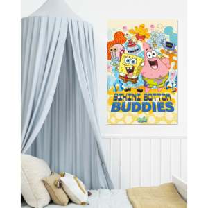 Spongebob Squarepants Modern Paper <b>Poster</b> Birthday Party Decor 'Bikini Bottom Buddies' Design - Product Image 2