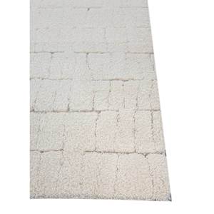 Tapis en laine noués à la main Zuri Ivory AKWT-1116, couleur unie, rectangulaire, style Tabriz, pour la maison, le salon, la chambre, la chambre d'adolescent, le couloir - Product Image 4