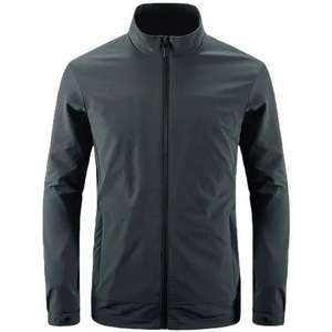 Vente en gros de veste parka softshell pour hommes équipement de plein air imperméable à haute élasticité mince et chaud avec fermeture à glissière personnalisable - Product Image 2