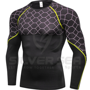 Men's Casual <b>Workout</b> BJJ MMA Compression Shirt Sublimated Breathable Quick Dry Eco-Friendly <b>Long</b> <b>Sleeves</b> Custom Logo Tank <b>Top</b> - Product Image 5