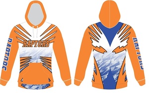 Sweat-shirt à capuche personnalisé respirant et anti-humidité, imprimé, 100% polyester, matière polaire, cordon de serrage - Product Image 5