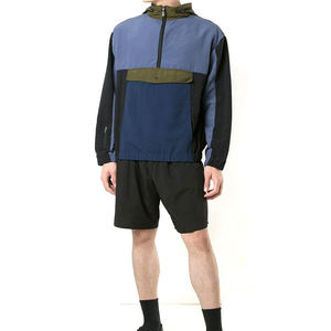 High Quality <b>Men</b> Sports Windbreaker <b>Jacket</b> Hooded Front Logo Waterproof Quick Dry Fabric OEM Service Bulk Supply - Product Image 5
