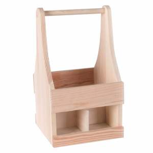 <b>Kitchen</b> Utensil Holder Acacia Wooden <b>Caddy</b> Multiple Compartment Flatware Storage <b>Caddy</b> Supplier at Wholesale Price - Product Image 1