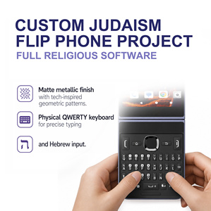 Téléphones pliables Pocket 3 Square 64 Go + 4 Go, clavier QWERTY, 4G Android AOSP, téléphone hébreu juif casher avec OEM/ODM - Product Image 3