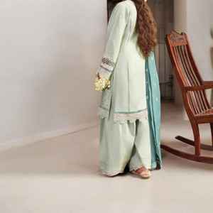 Listo para usar Salwar Kameez indio-pakistaní con elegante Camiseta de manga larga y parte inferior a juego para uso en la Oficina y la calle - Product Image 3