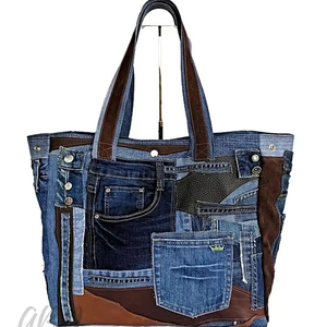 Bolsas de tela vaquera de alta calidad, moda informal vintage, ventas completas - Product Image 1