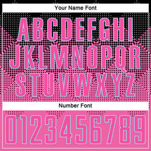 Conjunto de Camiseta y Pantalones Cortos de Fútbol Personalizados 100% Poliéster, Ropa Deportiva de Fútbol Sublimada en Negro y Rosa con Nombre de Equipo y Opciones de Estilo - Product Image 6