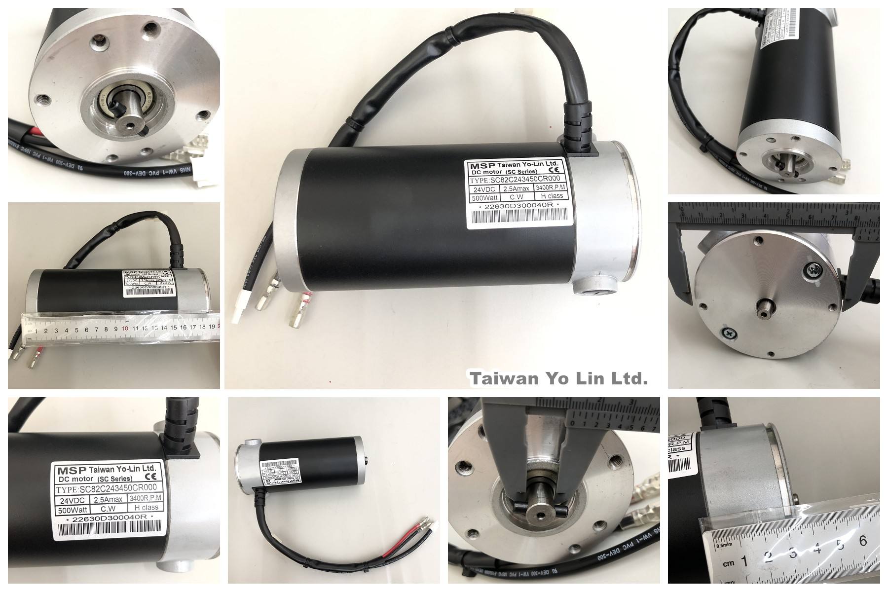 19cm 500W 3400RPM Motor SC82C243450CR000 for CTM HS580 Mobility
