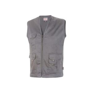 Chaleco de algodón elástico con múltiples bolsillos, ropa de trabajo de hierro gris CHICA, para hombre y mujer - Product Image 1