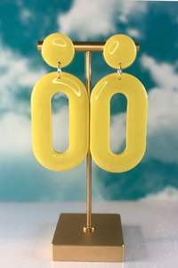 Pendientes artesanales de resina transparente de gota de agua - Product Image 3