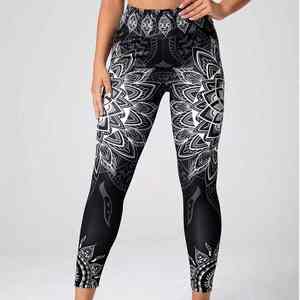 Breathable <b>Women</b> <b>High</b> <b>Waist</b> Yoga <b>Leggings</b> <b>High</b> Quality Customised Sublimation Fitness <b>Leggings</b> For <b>Women</b> - Product Image 3