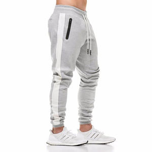 2024 nouveau pantalon de survêtement gris de haute qualité pour hommes décontracté coupe ample coton Polyester Logo personnalisable en gros Option vierge - Product Image 6
