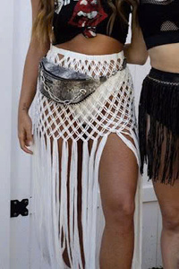 VESTIDO LARGO BLANCO MACRAMÉ MODA DIFERENTES COLORES PERSONALIZABLE AL POR MAYOR - Product Image 4