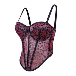 Oem/odm คอร์เซ็ทตาข่ายเซ็กซี่ผ้าโปร่งและลูกไม้ปรับได้มีหลายสีและขนาด - Product Image 6
