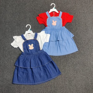 Vestido de Mezclilla para Niñas Pequeñas, Vestido de Verano de Algodón Suave, Lote de Ropa al por Mayor, Excedentes de Bangladesh - Product Image 2