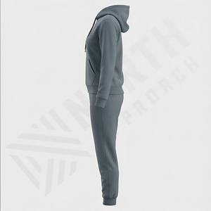 Conjunto Deportivo de Invierno Personalizado, Estilo Vintage, Tejido de Punto Mediano, para Correr, Gimnasio, Fitness, 100% Algodón, 2 en 1 - Product Image 3