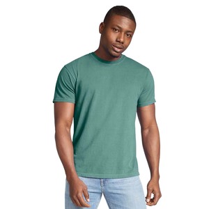 T-shirt blanc teint en coton filé à l'anneau 100% - Product Image 4