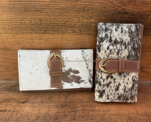 ใหม่กระเป๋าสตางค์หนังแฮนด์เมดแท้แบบใหม่สำหรับผู้หญิงกระเป๋าสตางค์แบบบางกระเป๋าสตางค์หนังสแนปหนังขนสัตว์กระเป๋าสตางค์หนังวัวแท้ - Product Image 3