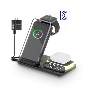Lampada Notturna 3 in 1 con Caricatore Wireless e Sveglia per <span class=keywords><strong>iPhone</strong></span> 13 <span class=keywords><strong>14</strong></span> 15 16, Apple Watch e Auricolari - Product Image 1