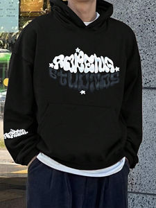 Pull à capuche imprimé personnalisé pour hommes style fermeture éclair respirant anti-rides séchage rapide coton polaire/polyester confortable - Product Image 2