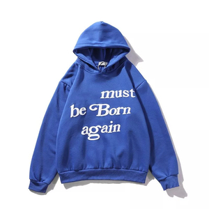 Vente en gros 100% coton Logo personnalisé French Terry pour pull à capuche imprimé bouffant pull d'hiver surdimensionné avec motif solide - Product Image 3