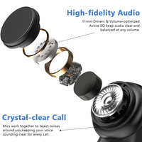 T60 TWS earphone nirkabel Bluetooth V5.3, earphone Game olahraga tahan air IPX6 dengan mikrofon untuk Xiaomi Huawei