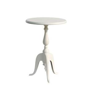 Meubles de salon personnalisés en gros table ronde avec table d'appoint décorative entièrement enduite de poudre crémeuse - Product Image 1