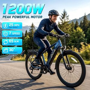 Bicicleta Eléctrica en Oferta - 1200W de Potencia Máxima, Neumáticos 27.5x2.25, Cuadro de Aluminio, Batería Extraíble de 48V 15AH - Product Image 4