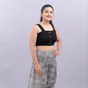 Pantalon d'été personnalisé en coton imprimé pour femme, pantalon palazzo ample à jambe large pour femmes, pantalon de pyjama ample en coton pour femmes - Product Image 1