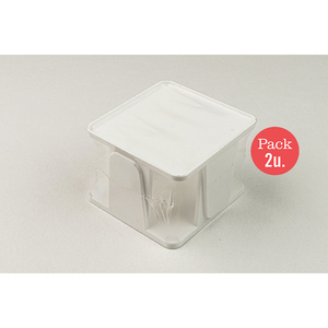 Porte-serviettes blanc 20x20cm en polystyrène PS, lot de 2, B2B - Product Image 1