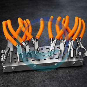 Kit Completo de Alicates para Joyería, 8 Piezas, Agarre Naranja, Herramientas Profesionales para Manualidades, Abalorios y Trabajos de Bricolaje - Product Image 2