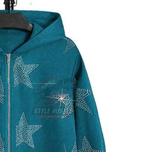 Sudaderas con Pedrería para Hombre, Diseño Único, Talla Personalizada, Alta Calidad, Ropa Urbana, Venta al Por Mayor - Product Image 4