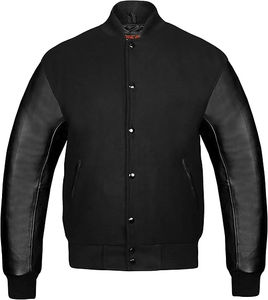 Veste Letterman Varsity à la mode manches en cuir de haute qualité maillot surdimensionné conception de baseball hiver approprié avant - Product Image 6
