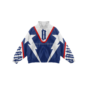 Coupe-vent léger en polyester grande taille pour homme Ensemble coupe-vent en nylon de qualité supérieure Veste coupe-vent avec logo personnalisé pour homme - Product Image 2