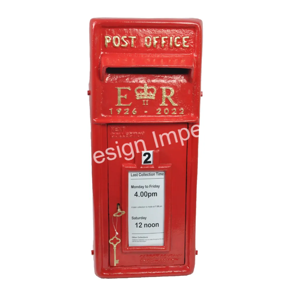 Royal Mail Box ER merah 1926-2022 besi cor kualitas tinggi kotak surat tugas berat luar ruangan untuk jalanan Amerika dan dudukan pintu