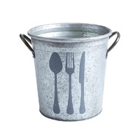 Support à ustensiles de cuisine en métal argenté, en forme d'outils de cuisson, pour comptoir de cuisine, idéal pour hôtels et usage domestique