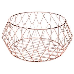 New Modern Tabletop Decorative Fruits <b>Basket</b> with <b>Wooden</b> Base Fruits Container Iron Wire Food Storage Rack Dinner Table - Product Image 3