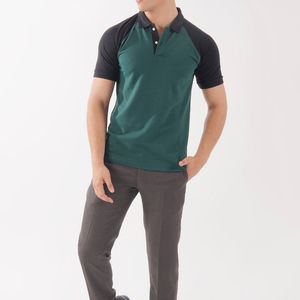 OEM/ODM hombres para Polo manga corta Camiseta última moda logotipo personalizado impresión transpirable tejido algodón Material logotipo frontal - Product Image 4