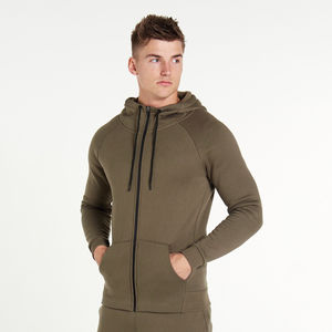 Sweats à capuche personnalisés pour hommes, taille plus, sweat à capuche avec fermeture éclair, épais, surdimensionné, entièrement zippé, unisexe, coton mélangé basique - Product Image 1