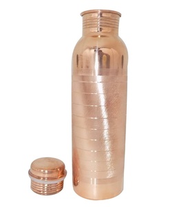 Dernière arrivée bouteille en cuivre bouteille de conception unique en cuivre pur pour les avantages pour la santé de la salle de sport de bureau échantillon gratuit. - Product Image 6